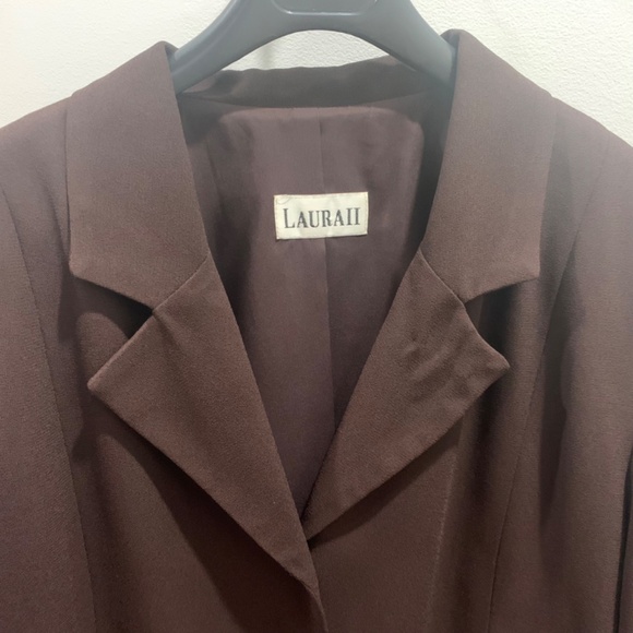 🕰️ STUNNING vintage 80s oversized brown blazer jacket - Picture 8 of 9